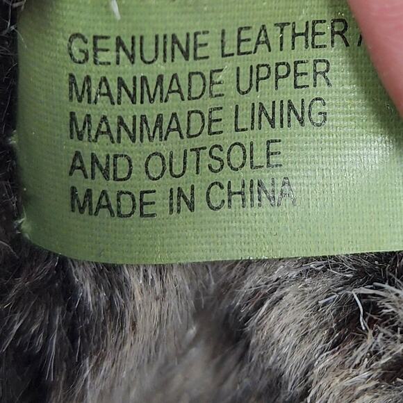 Timberland Monogram Tall Boot Women 8M Tan Wheat Suede Faux Fur Trim Wedge 86334 - Picture 11 of 12